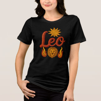 T-shirt En Tri-matière Leo astrology birth sign zodiac sun lion head fire