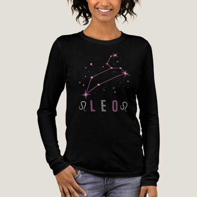 T-shirt En Tri-matière Leo Constellation en rose (Recto)