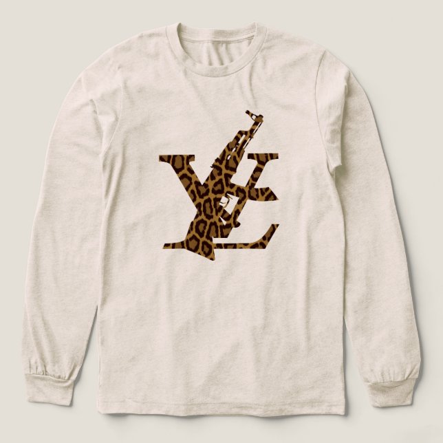 T-shirt En Tri-matière Leopard Design Shirt luxury Designer logo unique (Motif devant)