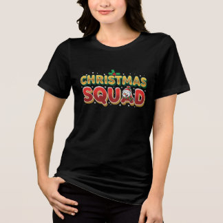 T-shirt En Tri-matière L'équipe de Noël du Père Noël | Dé de Noël assorti