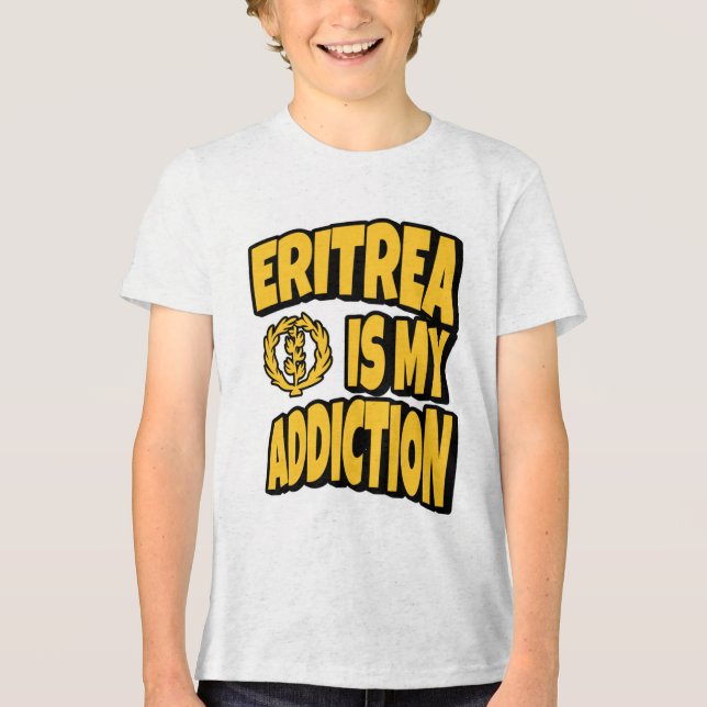 T-shirt En Tri-matière L'Erythrée est ma dépendance Love L'Erythrée Drape (Recto)