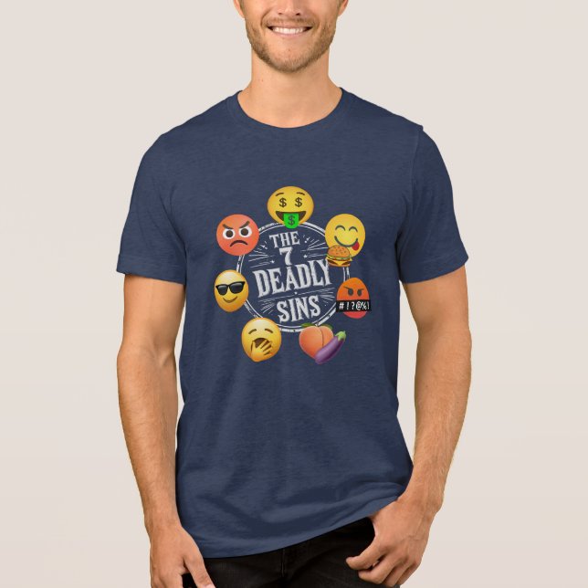 T-shirt En Tri-matière Les 7 péchés mortels (Emoji) (Recto)