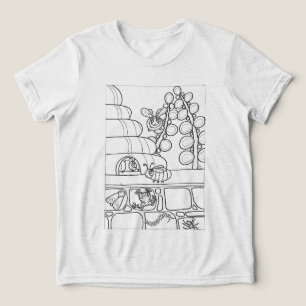 T-shirt En Tri-matière Les abeilles avec ruche à colorer