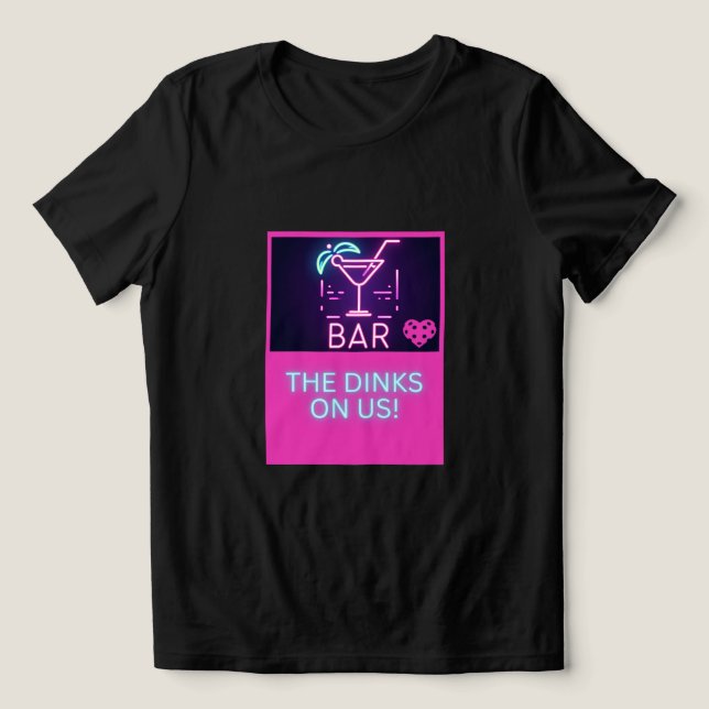 T-shirt En Tri-matière Les Boissons Sur Le Verre Martini (Design Recto)
