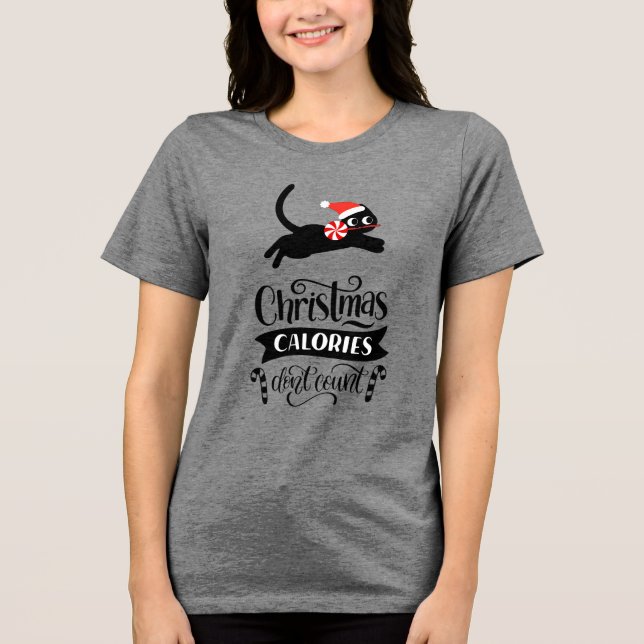 T-shirt En Tri-matière Les calories de Noël ne comptent pas (Recto)