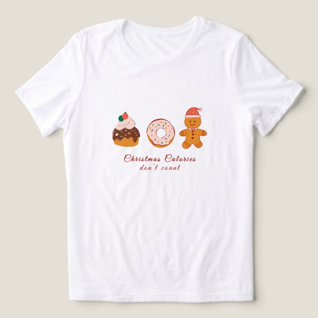 T-shirt En Tri-matière Les calories de Noël ne comptent pas (Design Recto)