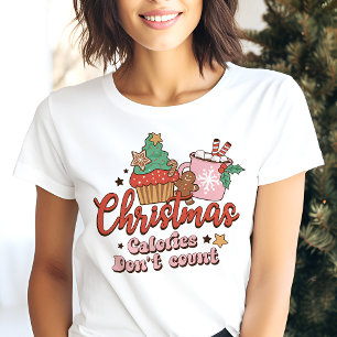 T-shirt En Tri-matière Les calories de Noël rétro ne comptent pas les vac