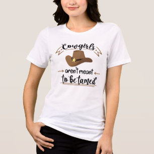 T-shirt En Tri-matière Les cow-girls ne sont pas faites pour être apprivo
