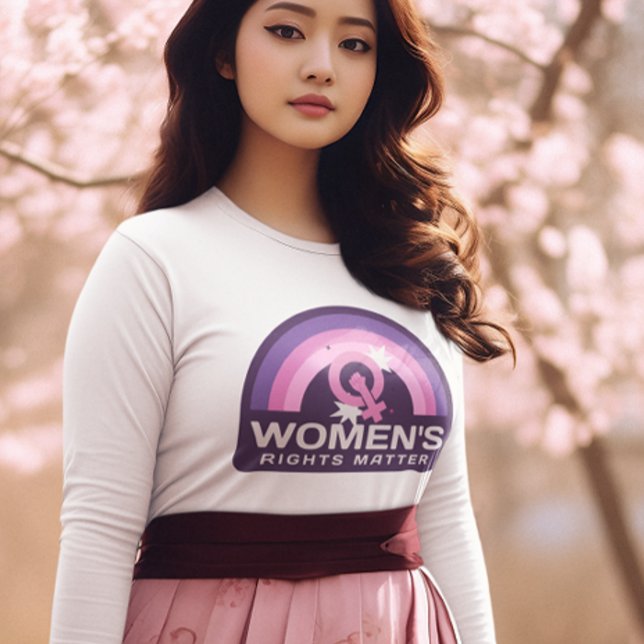 T-shirt En Tri-matière Les droits des femmes comptent Long Sleeve Feminis (Créateur téléchargé)
