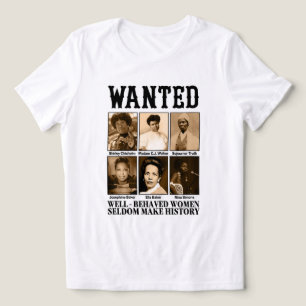 T-SHIRT EN TRI-MATIÈRE LES FEMMES BIEN COMPORTÉES RENDENT L'HISTOIRE SELD