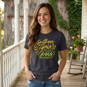 T-shirt En Tri-matière Les filles du Sud laissent Jésus faire le reste (G