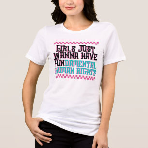 T-shirt En Tri-matière Les filles veulent juste avoir des droits humains 