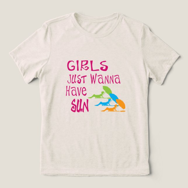 T-shirt En Tri-matière Les Filles Veux Juste Avoir Le Soleil (Design Recto)