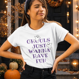 T-shirt En Tri-matière Les goules veulent juste s'amuser Violet Halloween