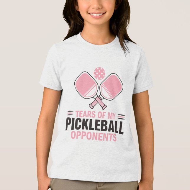 T-shirt En Tri-matière Les larmes de mes adversaires de Pickleball - drôl (Recto)