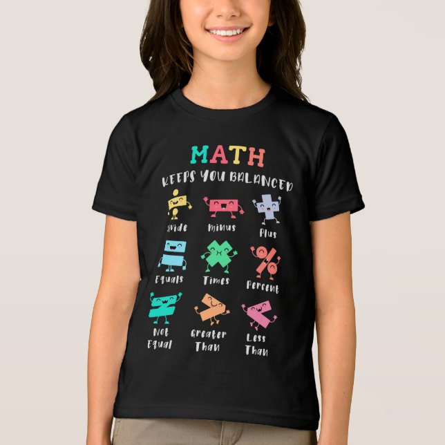 T-shirt En Tri-matière Les maths vous gardent en équilibre (Recto)