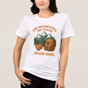 T-shirt En Tri-matière Les montagnes appellent, j'ai apporté des Randonné