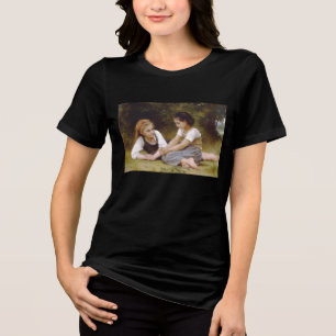 T-shirt En Tri-matière Les Noisettes : Les jeunes filles ramassent les no
