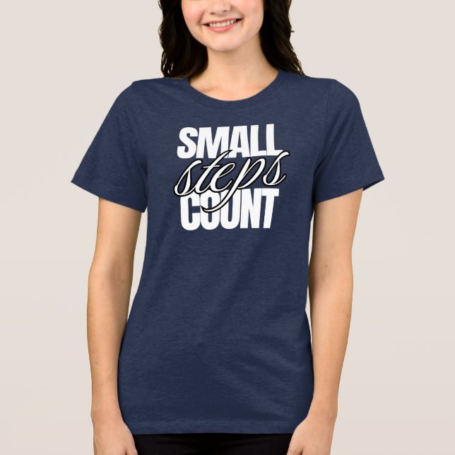 T-SHIRT  EN TRI-MATIÈRE LES PETITS PAS COMPTE (Recto)