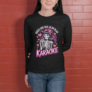 T-shirt En Tri-matière Les Roses Sont Rouges Blah Blah Karaoké Anti Saint