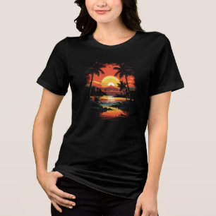 T-shirt En Tri-matière Les vacances estivales aux palmiers tropicaux