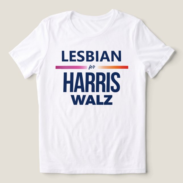 T-shirt En Tri-matière Lesbian pour Harris Walz (Design Recto)