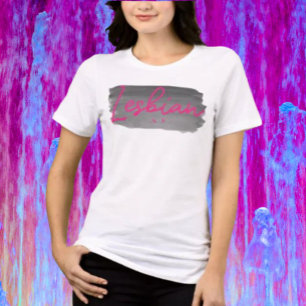T-shirt En Tri-matière Lesbienne AF Rouge à Lèvres Rose