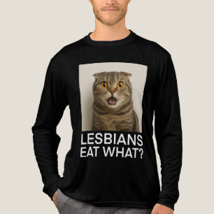 T-shirt En Tri-matière Lesbiennes Mangent Quoi de Drôle