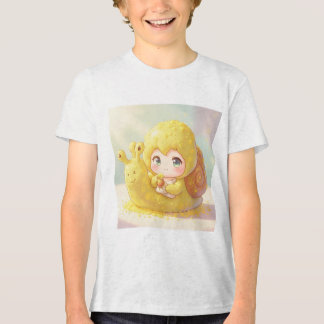 T-shirt En Tri-matière L'escargot et la magie des couronnes de fleurs.1