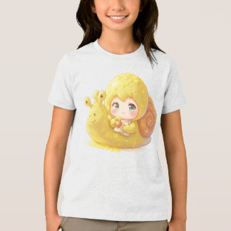 T-shirt En Tri-matière L'escargot et la magie des couronnes de fleurs.1