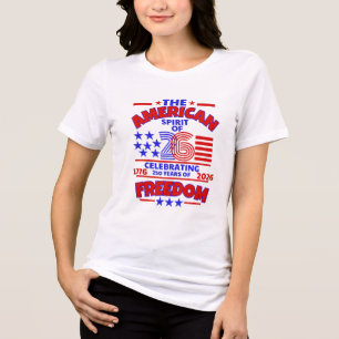 T-SHIRT EN TRI-MATIÈRE L'ESPRIT AMÉRICAIN DE 26:250 ANS DE LIBERTÉ