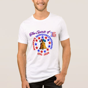 T-SHIRT  EN TRI-MATIÈRE L'ESPRIT DE 26 : LE SEMIQUINCENTENAIRE AMÉRICAIN
