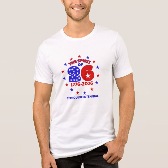 T-SHIRT  EN TRI-MATIÈRE L'ESPRIT DE 26 - SEMIQUINCENTENNIAL (Recto)