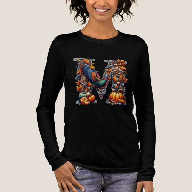 T-shirt En Tri-matière Letter m by Thanksgiving style  (Recto)