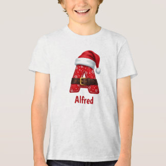 T-shirt En Tri-matière Lettre A Monogramme de costume de Père Noël Alphab
