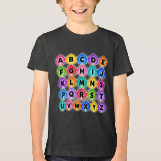 T-shirt En Tri-matière Lettres éducatives ABC pour cadeau d'affiche de ma
