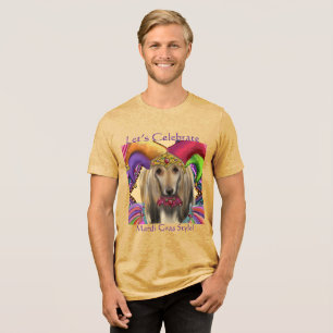 T-SHIRT  EN TRI-MATIÈRE LÉVRIER AFGHAN