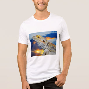 T-shirt En Tri-matière Lézard gris au coucher du soleil