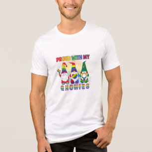 T-shirt En Tri-matière LGBT Fier Avec Mes Gnomies
