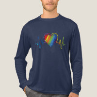 LGBT Pride Gay Lesbian Modern Rainbow Hearbeat