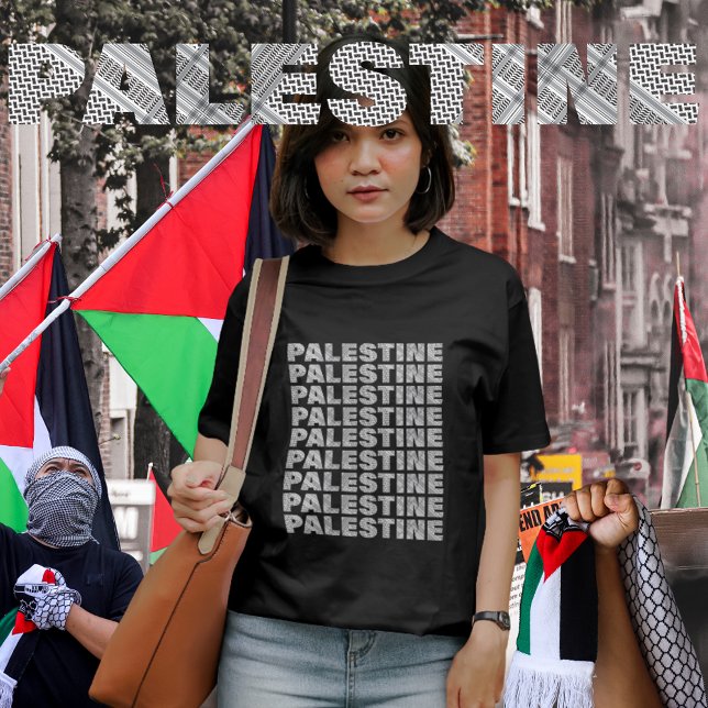 T-shirt En Tri-matière Libérez La Palestine Dans Le Design De L'Écharpe P (Free Palestine, Save Palestine, SAVE Gaza Palestine March)