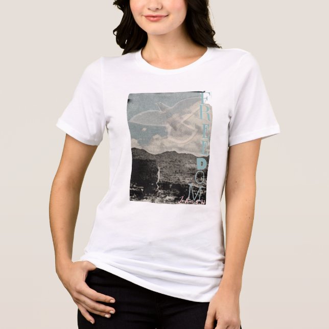 T-shirt En Tri-matière LIBERTÉ Bible Verse Jesus Christian T Shirt (Recto)