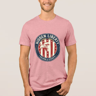 T-shirt En Tri-matière Liberté Cachée Patriotique Illusion Optique Patrio