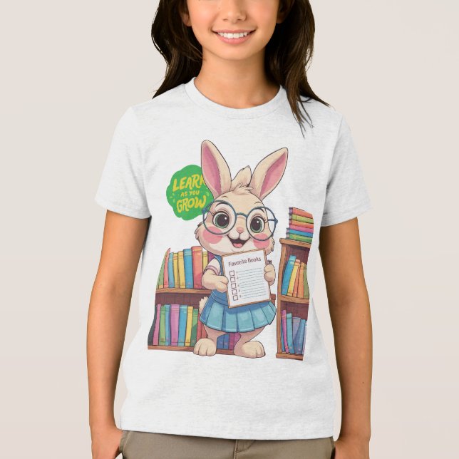 T-shirt En Tri-matière 🐰📚 Librarian-in-Training Star – Rabbit Edition (Recto)