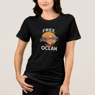 T-shirt En Tri-matière Libre Comme L'Océan - Liberté Côtière Esthétique