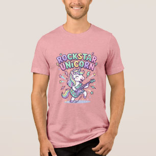 T-shirt En Tri-matière Licorne Rockstar Licorne Charmant Vêtements Graphi