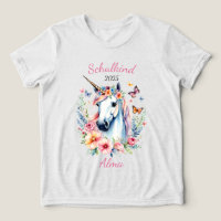 Licorne romantique avec fleurs - Écolier 2025 |