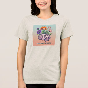 T-shirt En Tri-matière L'idée du livre féminin en fleurs T-shirt