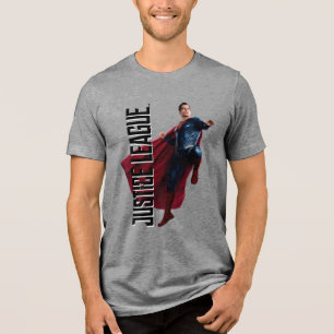 T-shirt En Tri-matière Ligue de Justice Superman Sur Le Champ De Batail