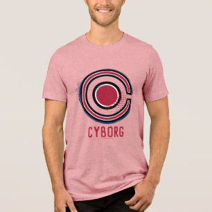 T-shirt En Tri-matière Ligue de Justice Symbole de cyborg brosse et dem